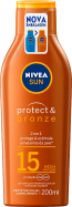 Protetor Solar FPS15 Protect e Bronze Nivea 200ml